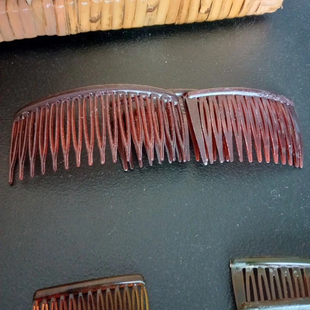 Vintage Tortoiseshell‎ Hair Barrette Comb Lot Goody Unbranded